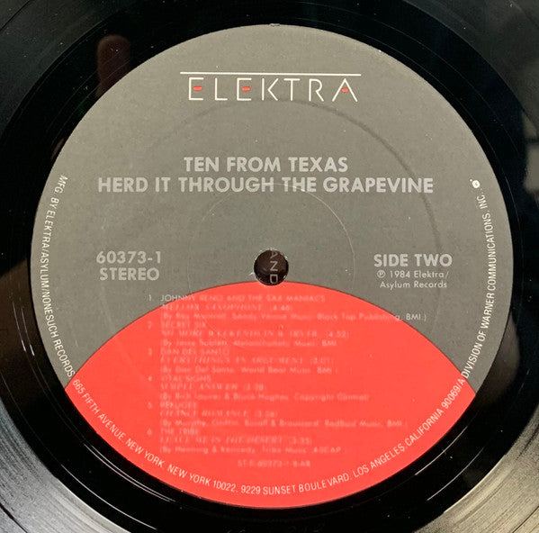 Various : Ten From Texas: Herd It Through The Grapevine (LP, Comp)