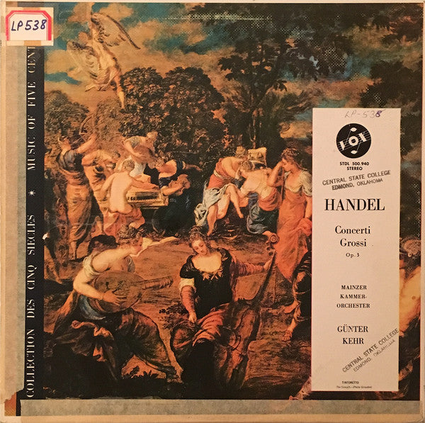 Georg Friedrich Händel - Mainzer Kammerorchester, Günter Kehr : Six Concerti Grossi (LP)