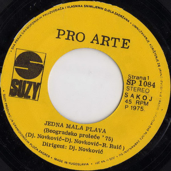 Pro Arte (2) : Jedna Mala Plava (7", Single, RE)