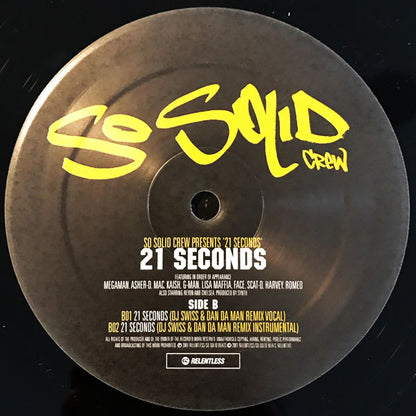 So Solid Crew : 21 Seconds (12", Single)