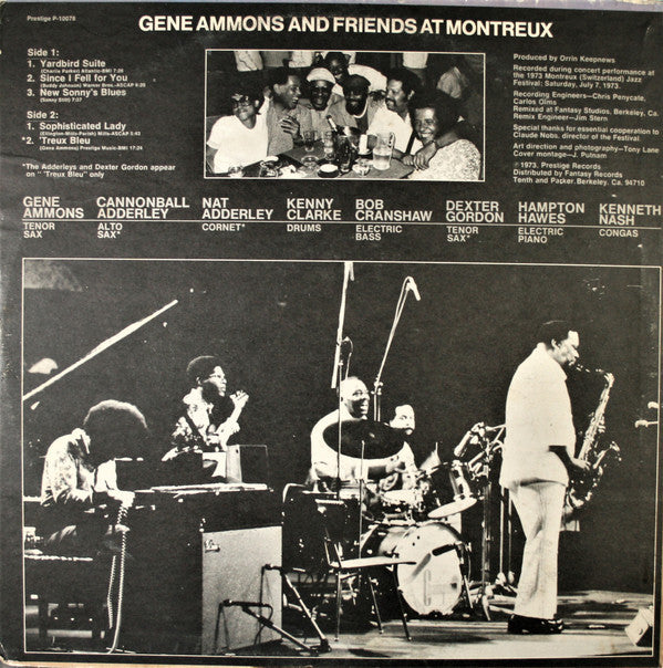 Gene Ammons : Gene Ammons And Friends At Montreux (LP, Album, Ter)