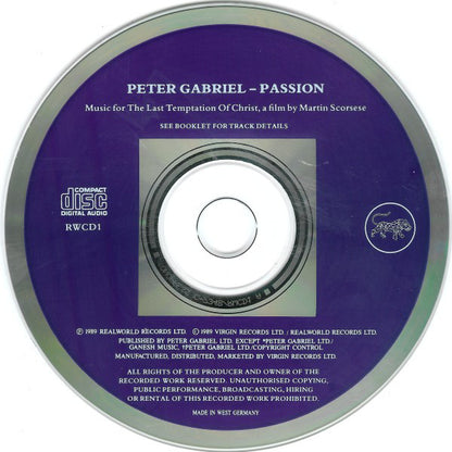 Peter Gabriel : Passion (CD, Album)