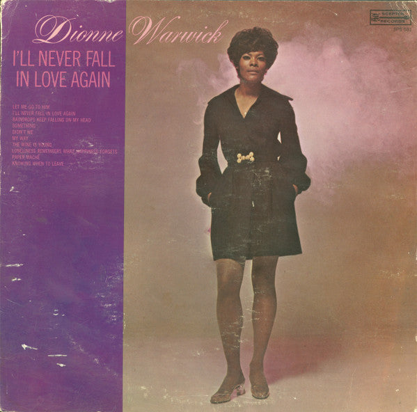 Dionne Warwick : I'll Never Fall In Love Again (LP, Album, Mon)