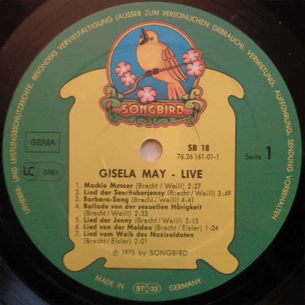 Gisela May : Live (LP)