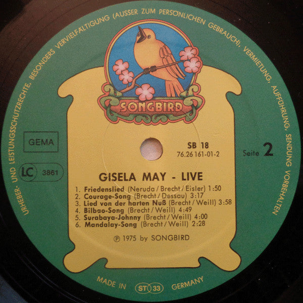 Gisela May : Live (LP)