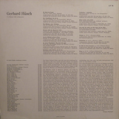 Gerhard Hüsch : Lebendige Vergangenheit - Gerhard Hüsch (LP, Comp, Mono)