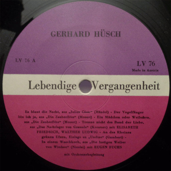 Gerhard Hüsch : Lebendige Vergangenheit - Gerhard Hüsch (LP, Comp, Mono)