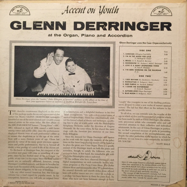 Glenn Derringer : Accent On Youth (LP)