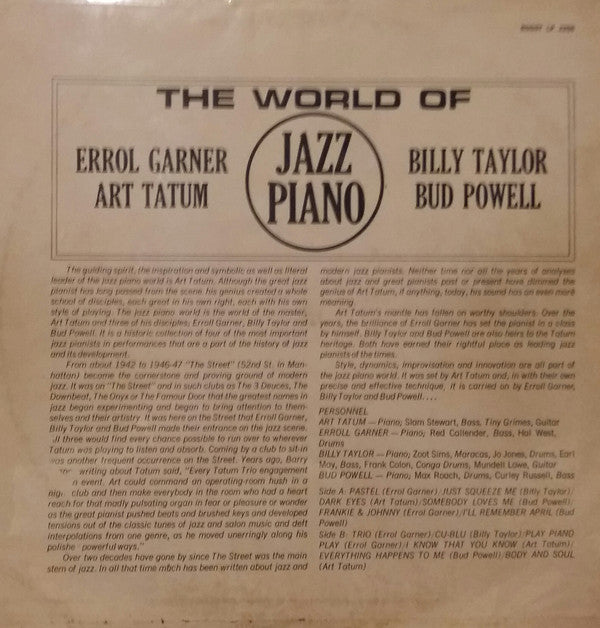 Various : The World Of Jazz Piano (LP, Album, Comp)