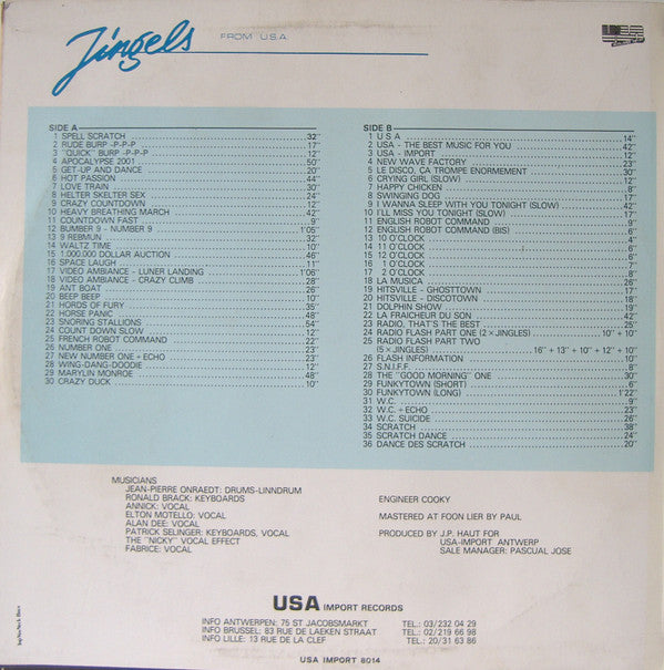 Unknown Artist : 70 Jingels From U.S.A. Vol 3 (LP)