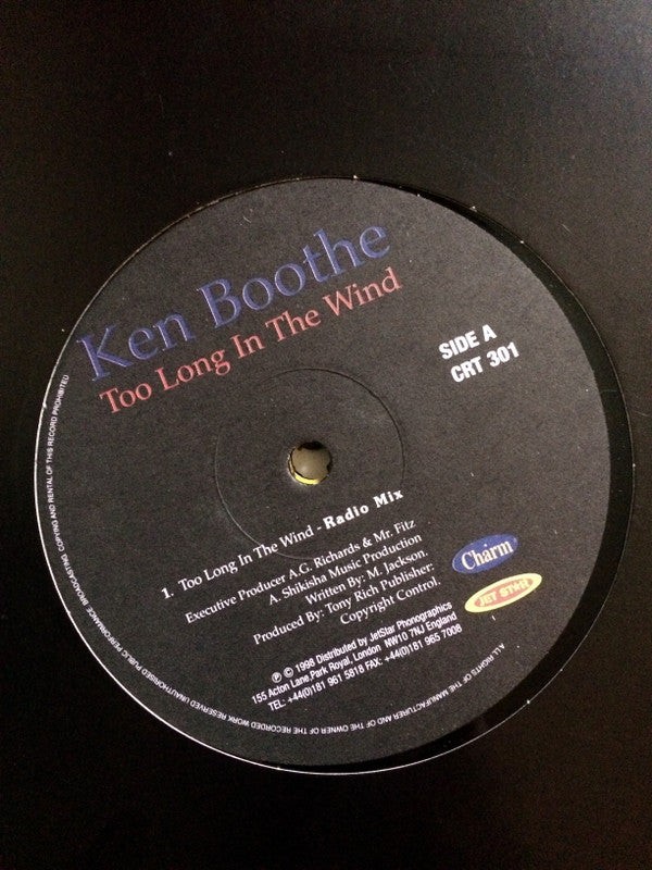 Ken Boothe : Too Long In The Wind (12")