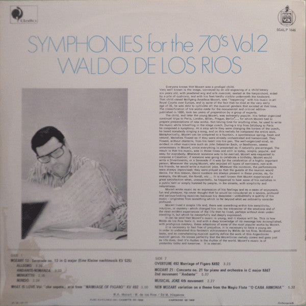 Waldo De Los Rios : Symphonies For The 70's Vol. 2 (LP)