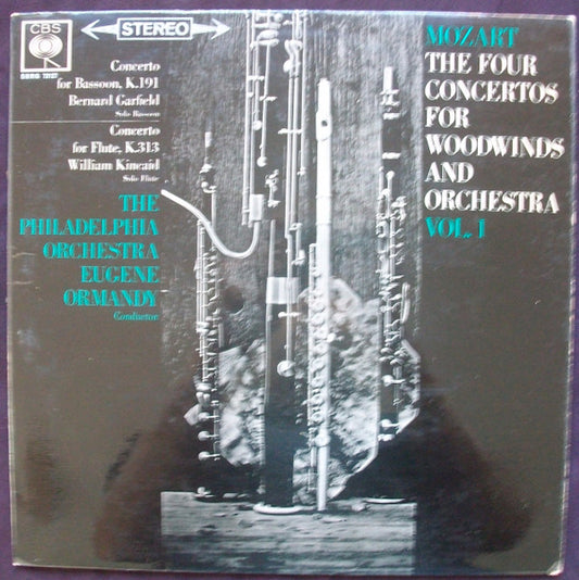 Wolfgang Amadeus Mozart - The Philadelphia Orchestra, Eugene Ormandy : The Four Concertos For Woodwinds And Orchestra Vol. 1 (Concerto For Bassoon, K.191 / Concerto For Flute, K.313) (LP)