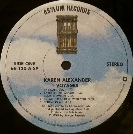 Karen Alexander : Voyager (LP, Album, SP )