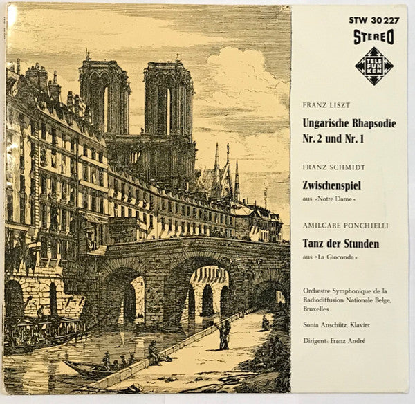 Orchestre Symphonique De La Radiodiffusion Nationale Belge, Bruxelles, Sonia Anschutz, Franz André : Ungarische Rhapsodie Nr.2 Und Nr.1 (10", Album)