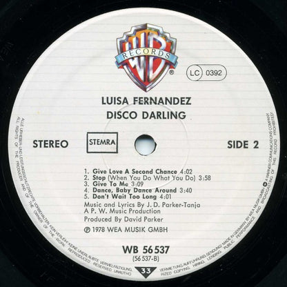 Luisa Fernandez : Disco Darling (LP, Album, RE)