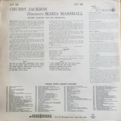 Chubby Jackson And Chubby Jackson's Orchestra, Maria Marshall : Chubby Jackson Discovers Maria Marshall (LP, Red)