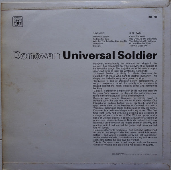 Donovan : Universal Soldier (LP, Comp, Mono)