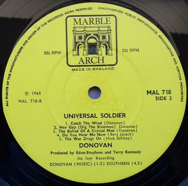 Donovan : Universal Soldier (LP, Comp, Mono)