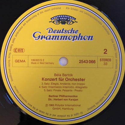 Berliner Philharmoniker · Herbert von Karajan : Karajan-Edition 100 Meisterwerke - Bartók: Konzert Für Orchester (LP)