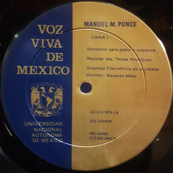 Manuel María Ponce Cuéllar : Manuel M. Ponce  (LP, Album)