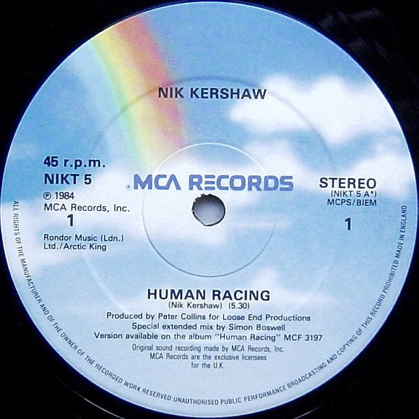 Nik Kershaw : Human Racing (12", Single)