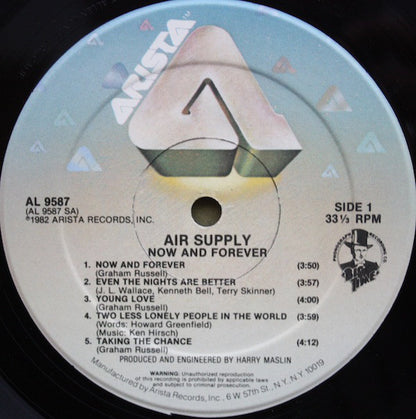 Air Supply : Now And Forever (LP, Album, Hau)