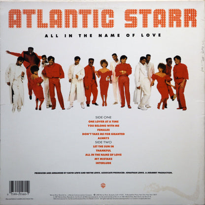 Atlantic Starr : All In The Name Of Love (LP, Album, All)