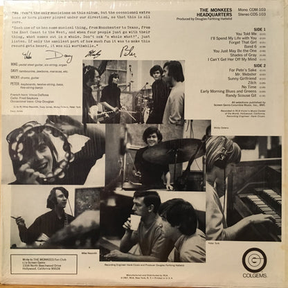 The Monkees : Headquarters (LP, Album, Ind)