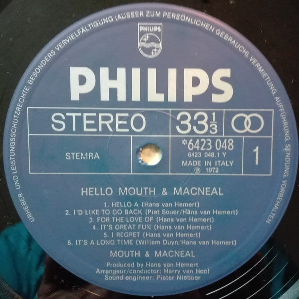 Mouth & MacNeal : Hello And Thank You (LP, Album)