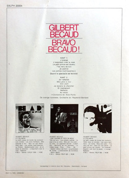 Gilbert Bécaud : Bravo Bécaud! (LP, Comp)