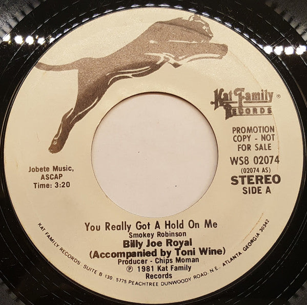 Billy Joe Royal Accompanied By Toni Wine : You Really Got A Hold On Me (7", Single, Promo)