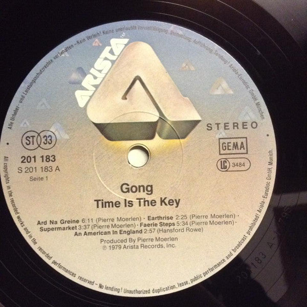 Pierre Moerlen's Gong : Time Is The Key (LP, Album, RP)