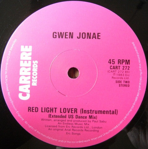 Gwen Jonae : Red Light Lover (12", Single)