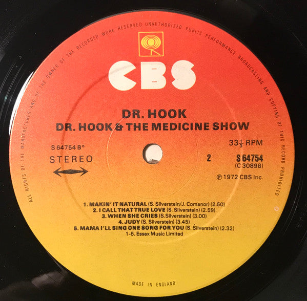 Dr. Hook & The Medicine Show : Doctor Hook (LP, Album, RE, Gat)