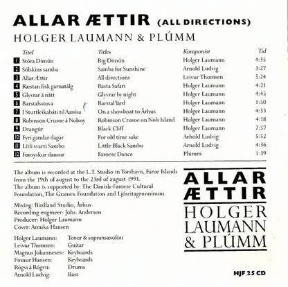 Holger Laumann & Plúmm : Allar Ættir (All Directions) (CD, Album)