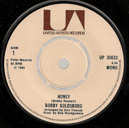 Bobby Goldsboro : Honey (7", Single, Mono, RE)