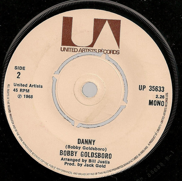 Bobby Goldsboro : Honey (7", Single, Mono, RE)