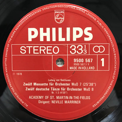 Ludwig van Beethoven, Sir Neville Marriner, The Academy Of St. Martin-in-the-Fields : Tänze • Dances (LP)