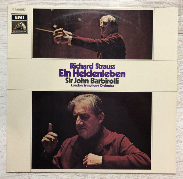 Richard Strauss, Sir John Barbirolli, The London Symphony Orchestra, John Georgiadis, David Gray (6) : Ein Heldenleben (LP, Album)