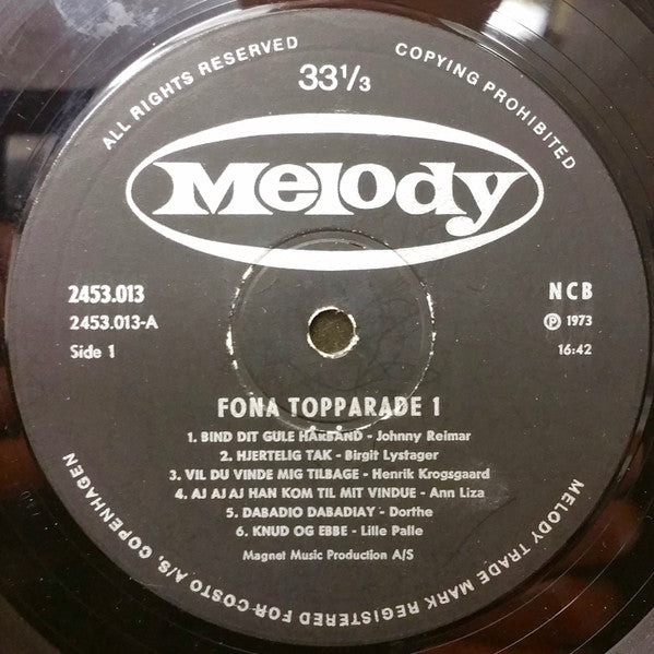 Various : Fona Topparade 1 (LP, Comp)