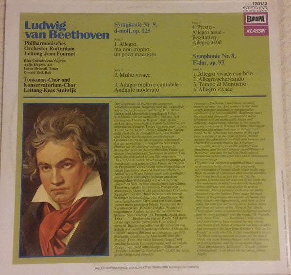 Ludwig van Beethoven : Symphonien Nr.8, F-dur und Nr.9, d-moll (2xLP)