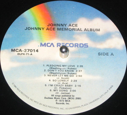 Johnny Ace : Johnny Ace Memorial Album (LP, Album, Comp, RE, Glo)