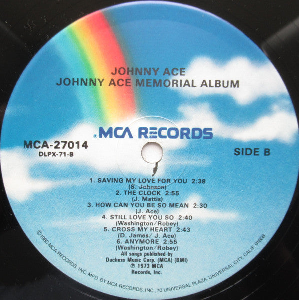 Johnny Ace : Johnny Ace Memorial Album (LP, Album, Comp, RE, Glo)