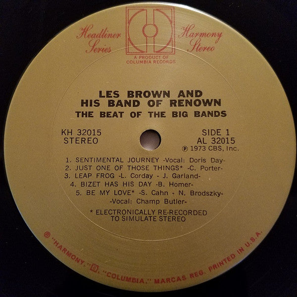 Les Brown And His Band Of Renown : The Beat Of The Big Bands (LP, Comp)