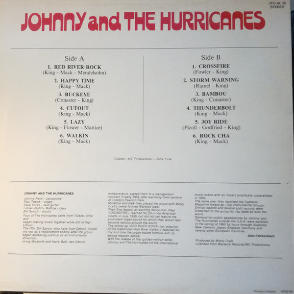 Johnny And The Hurricanes : Red River Rock (LP, Album, RE)