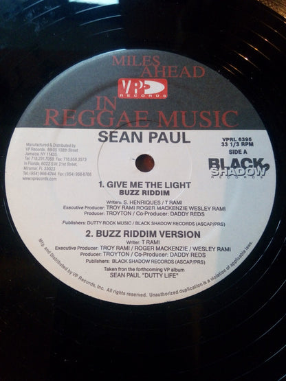 Sean Paul : Give Me The Light / Like Glue (12")