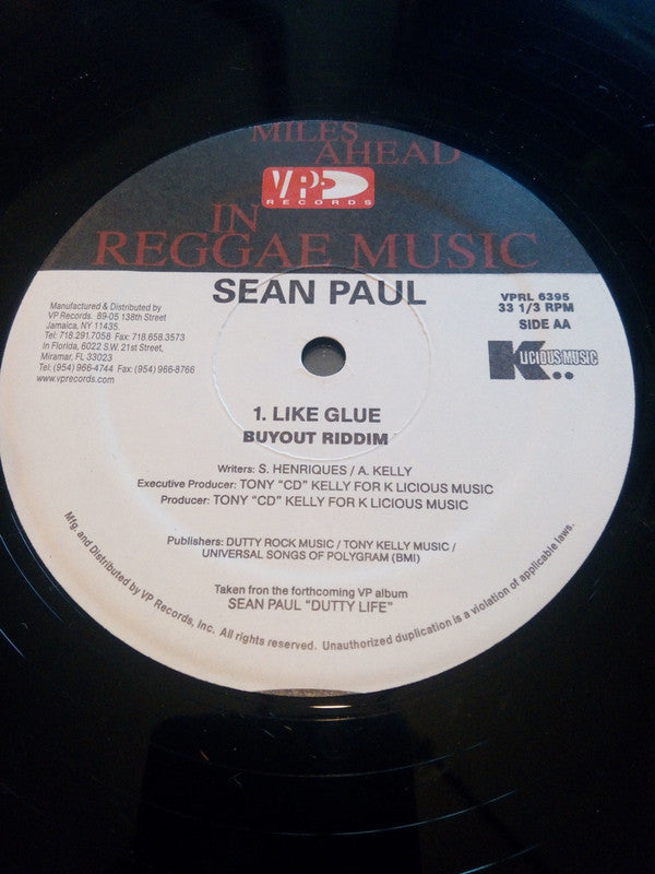 Sean Paul : Give Me The Light / Like Glue (12")