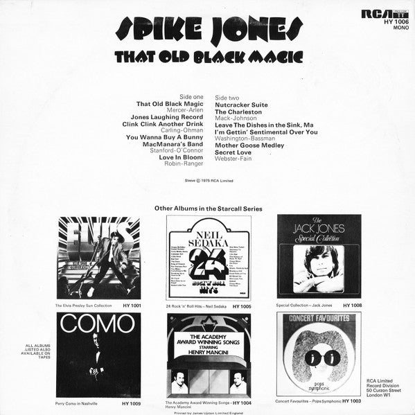 Spike Jones : That Old Black Magic (LP, Mono)