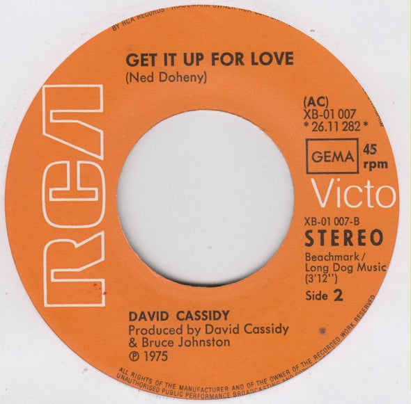 David Cassidy : I Write The Songs (7", Single)